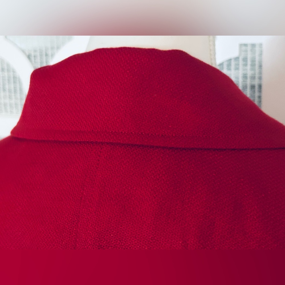 Nautical Ralph Lauren Vintage Red Jacket Blazer Linen 20w Navy Blue Cape Cod - Picture 13 of 15